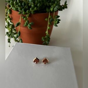 Kate Spade Everyday Spade Metal Stud Earrings in Rose Gold
